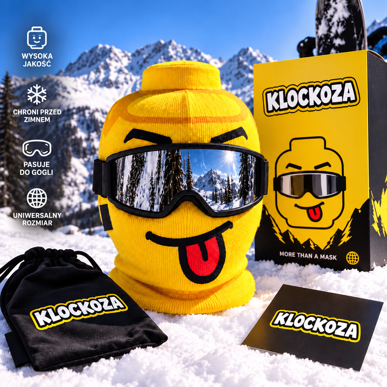 Kominiarka Klockoza – Maska Lifestyle na Narty, Rower i Motocykl